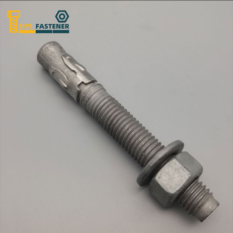Carbon Steel Hot Dip Galvanized HDG Wedge Anchor with Clip από ανοξείδωτο ατσάλι